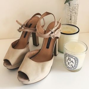 French Connection Gabby Suede Heeled Sandal